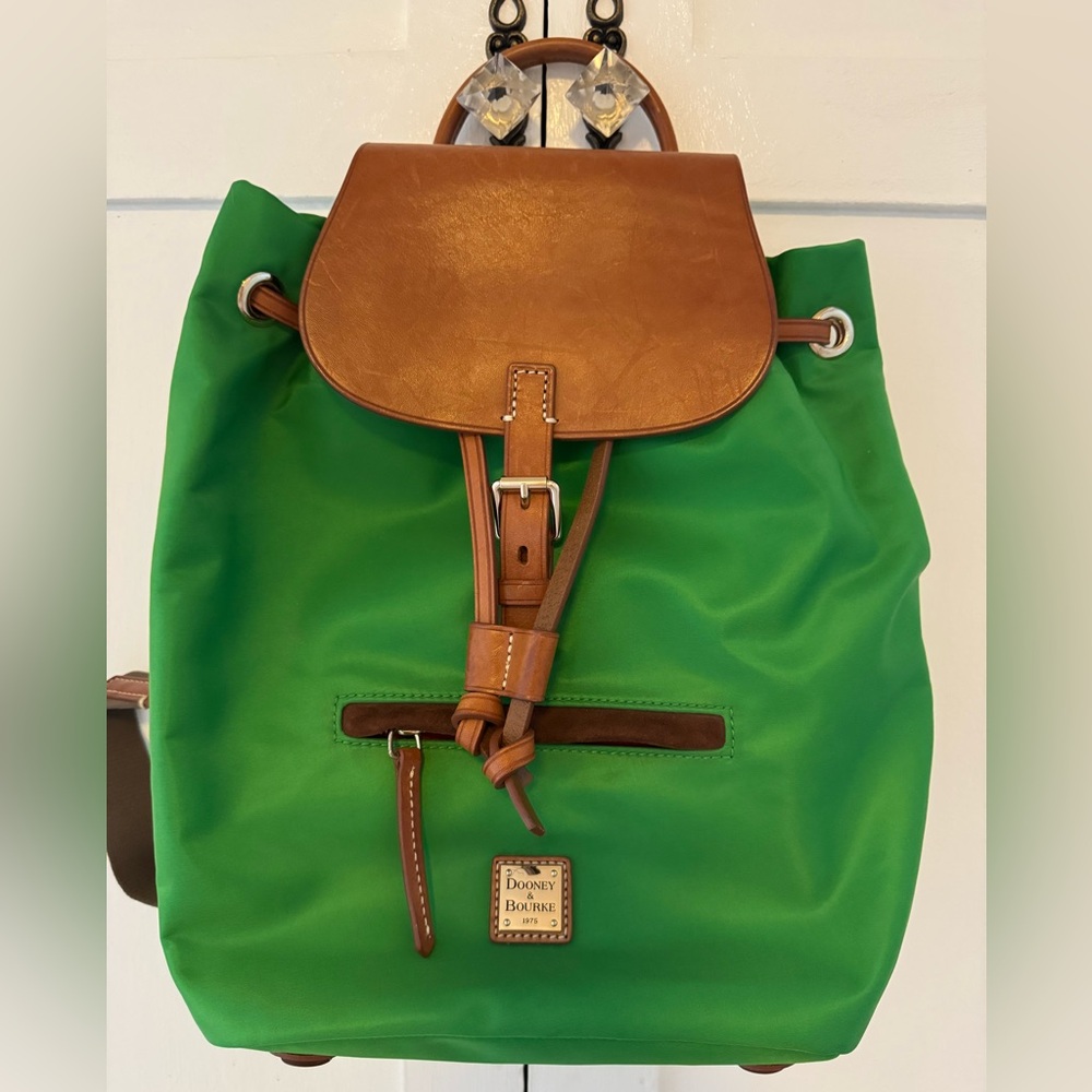 Dooney & Bourke Nylon Small Allie Backpack in Kelly Green